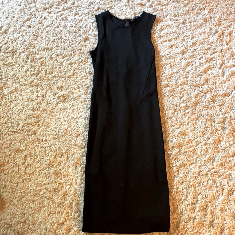 Long, black sheath dress by Zara, size medium